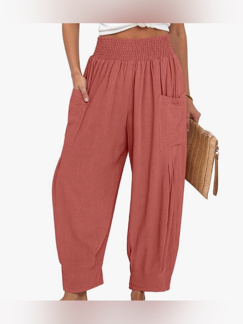Tarse women’s linen wide leg palazzo pants